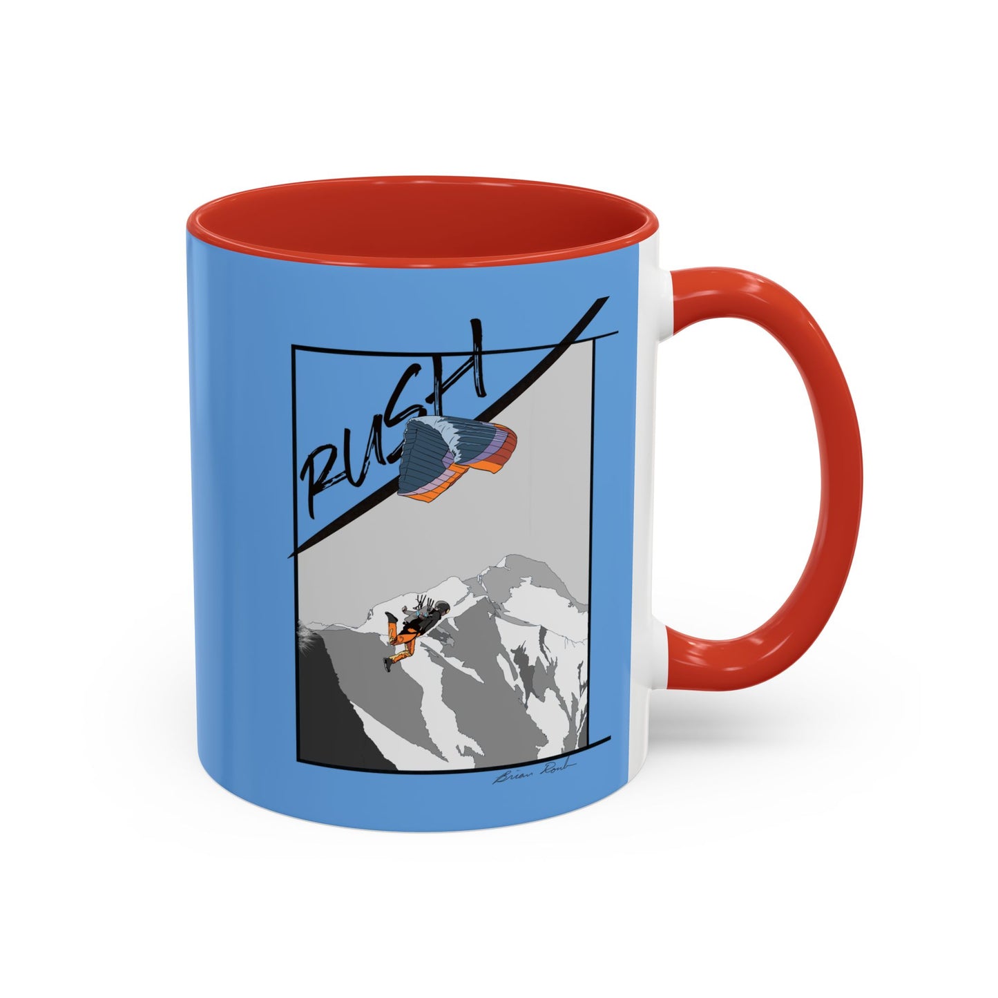 Lt Blue "Rush" Speed Flying - Accent Coffee Mug, 11oz