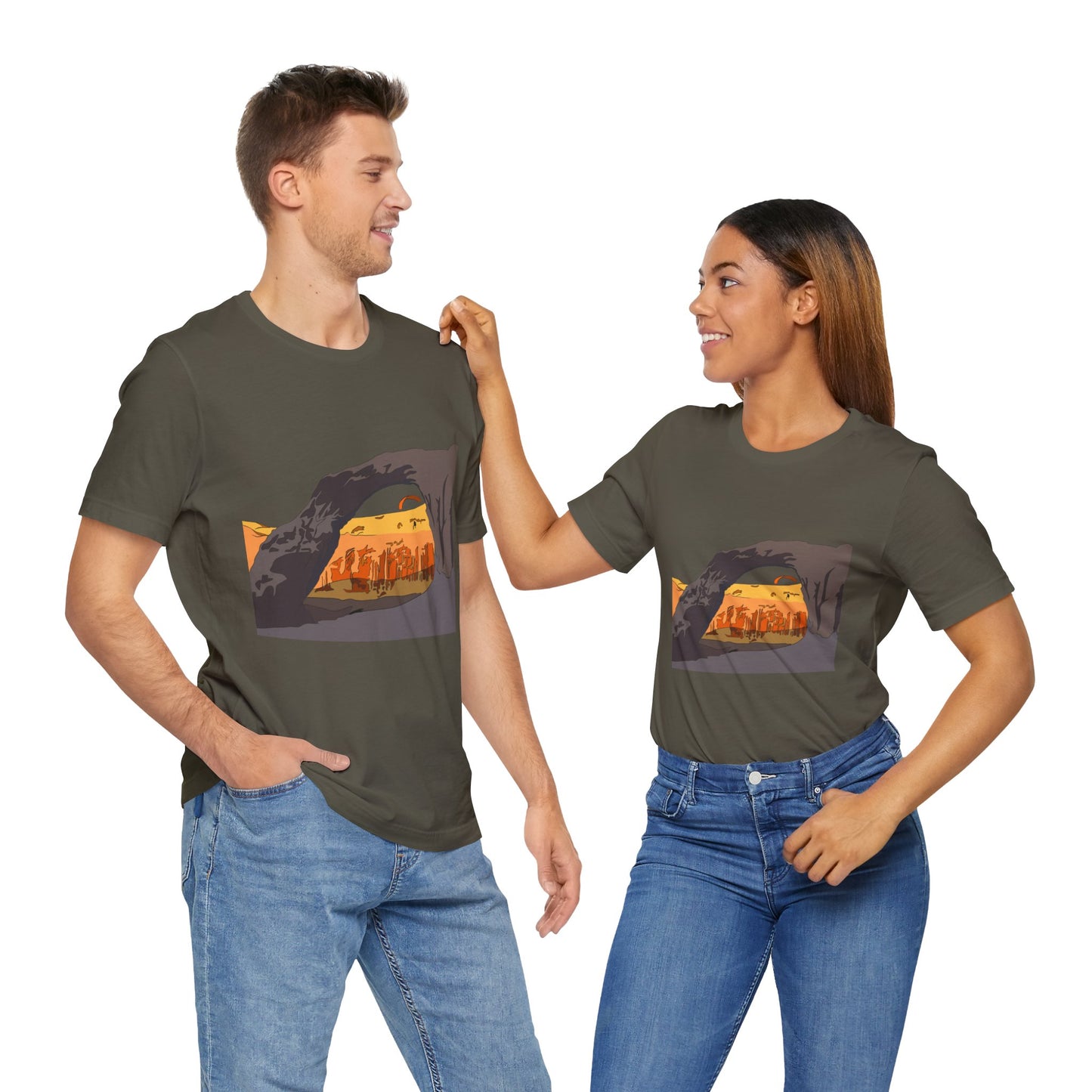 Corona Arch, Moab, Utah - Unisex Jersey Short Sleeve Tee