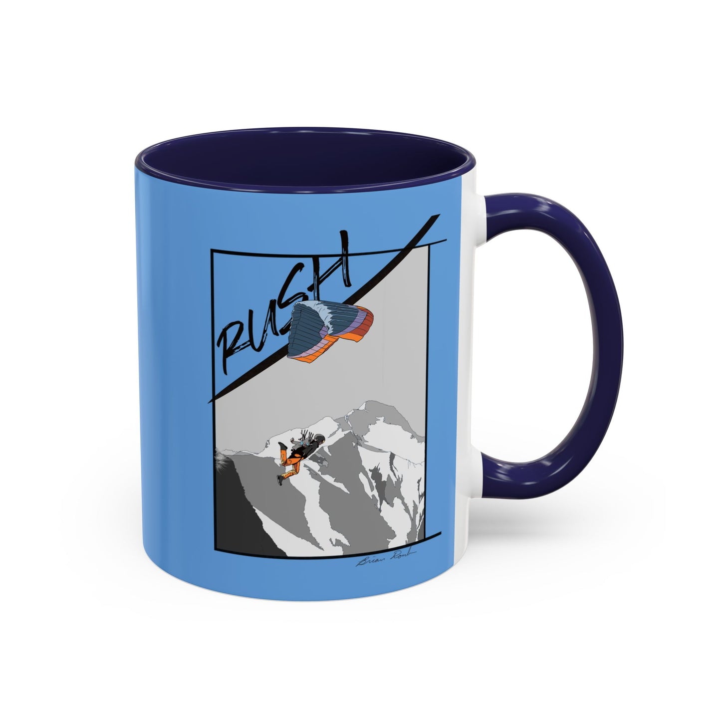 Lt Blue "Rush" Speed Flying - Accent Coffee Mug, 11oz