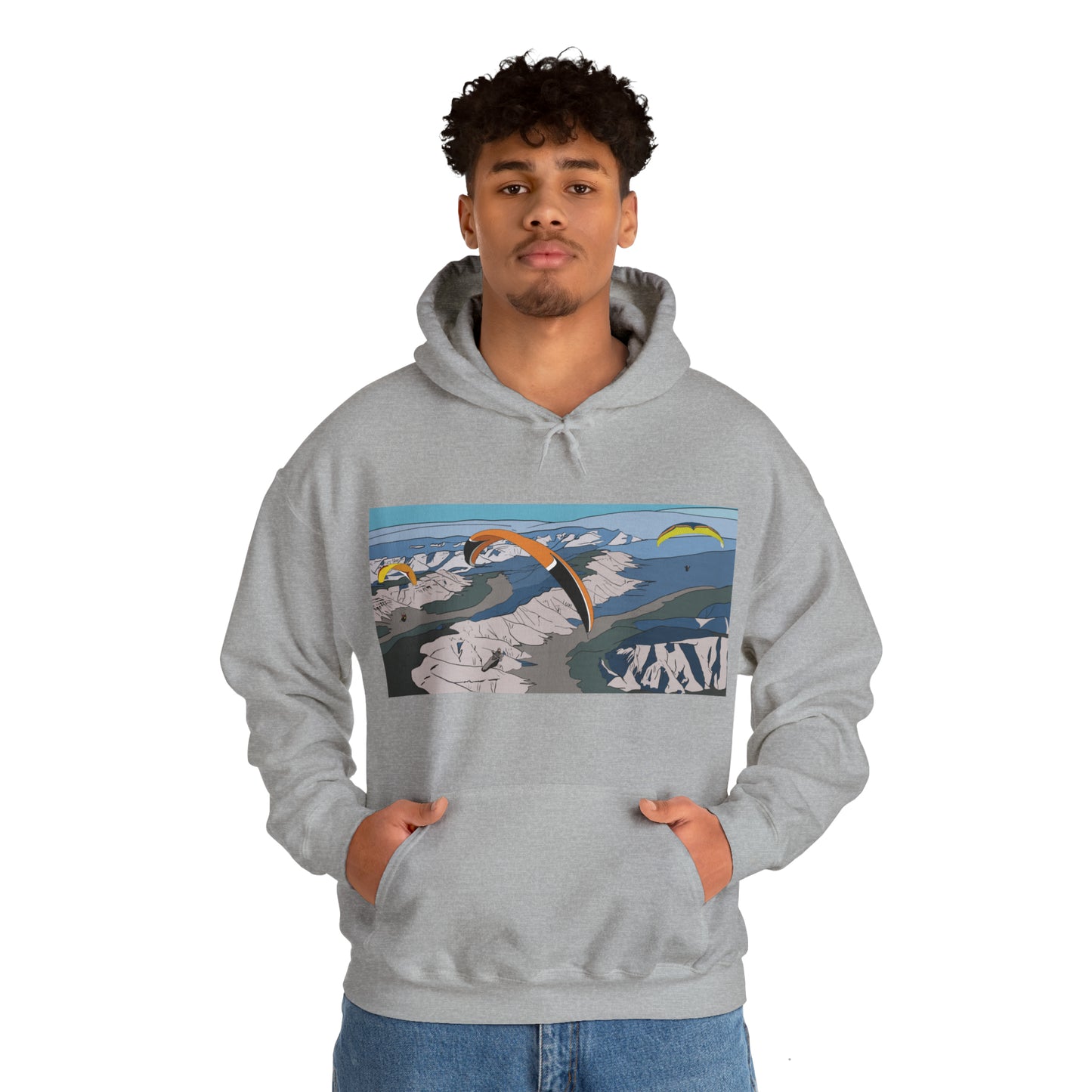 Paragliding Hooded Sweatshirt - Unisex Heavy Blend™
