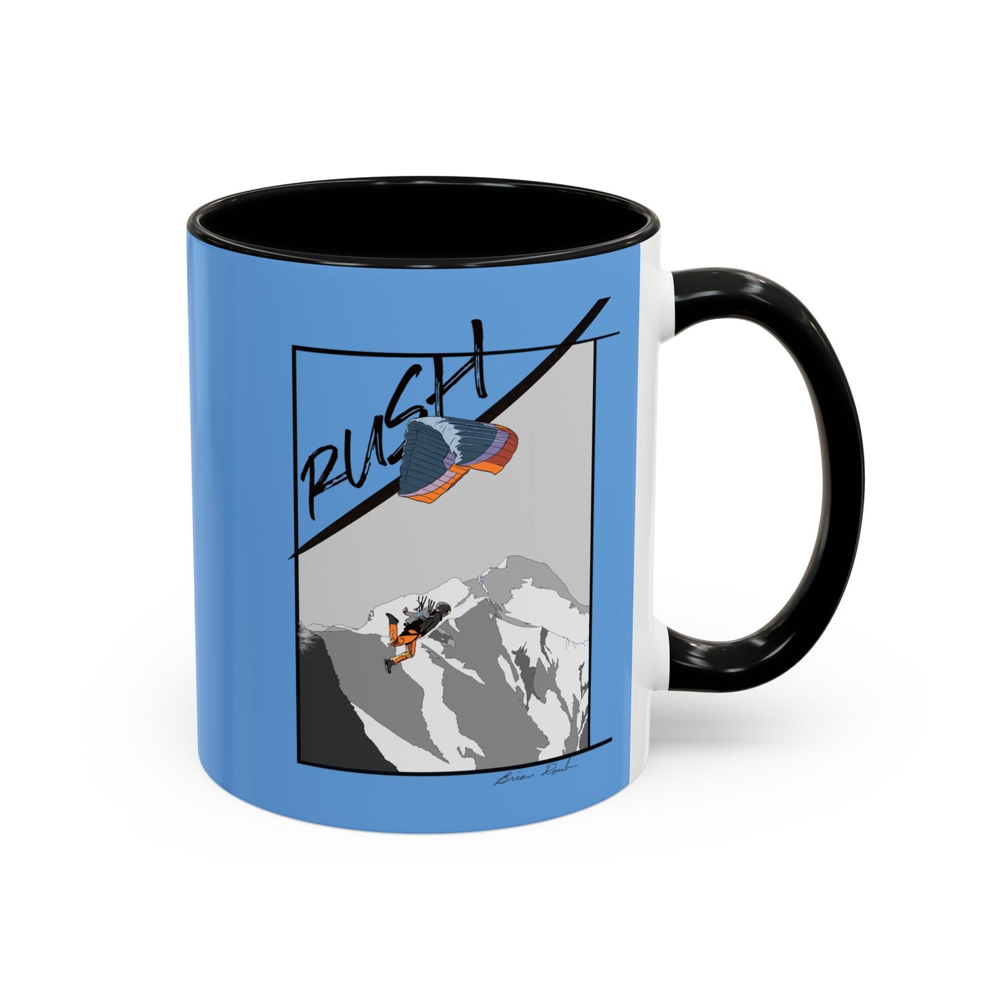 Lt Blue "Rush" Speed Flying - Accent Coffee Mug, 11oz