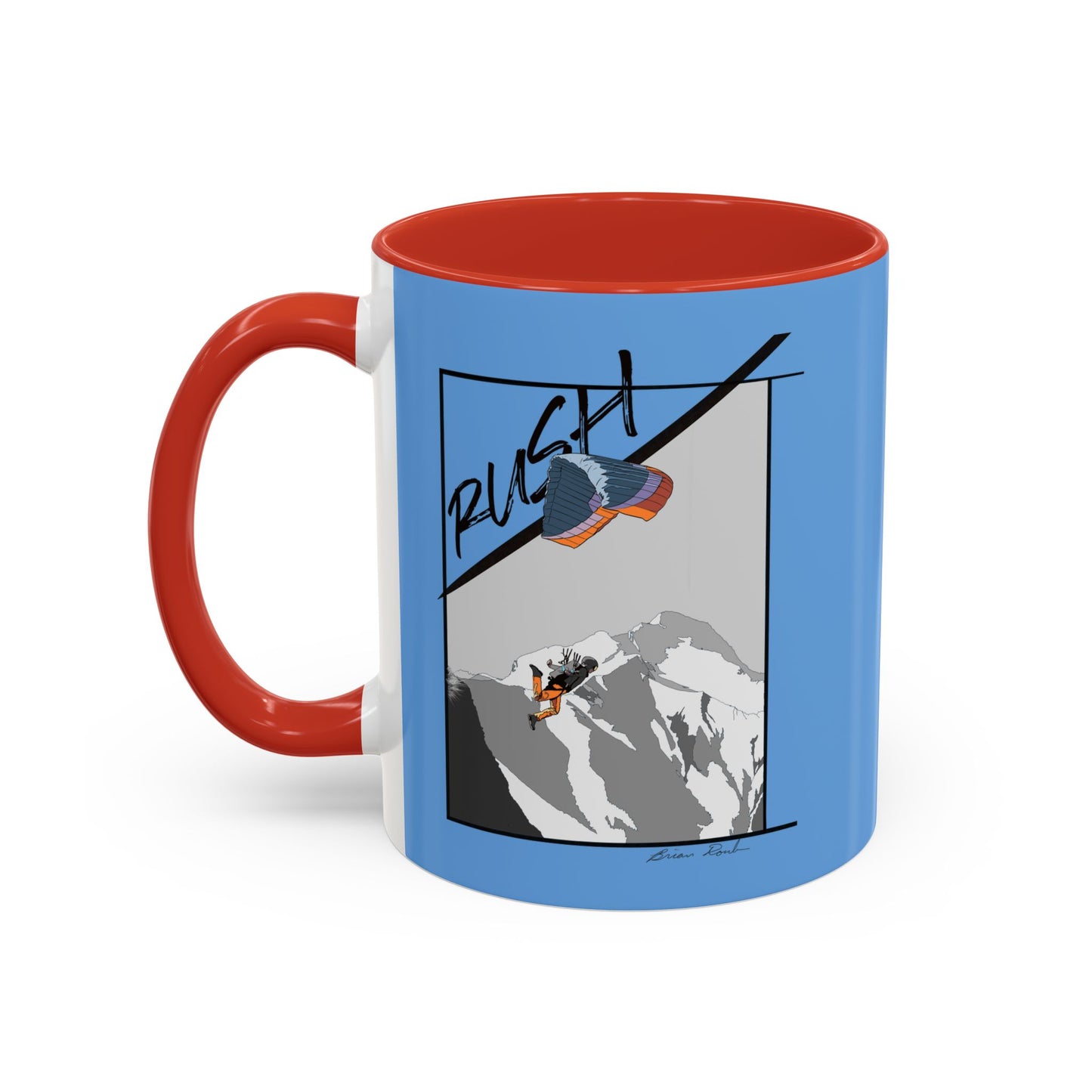 Lt Blue "Rush" Speed Flying - Accent Coffee Mug, 11oz