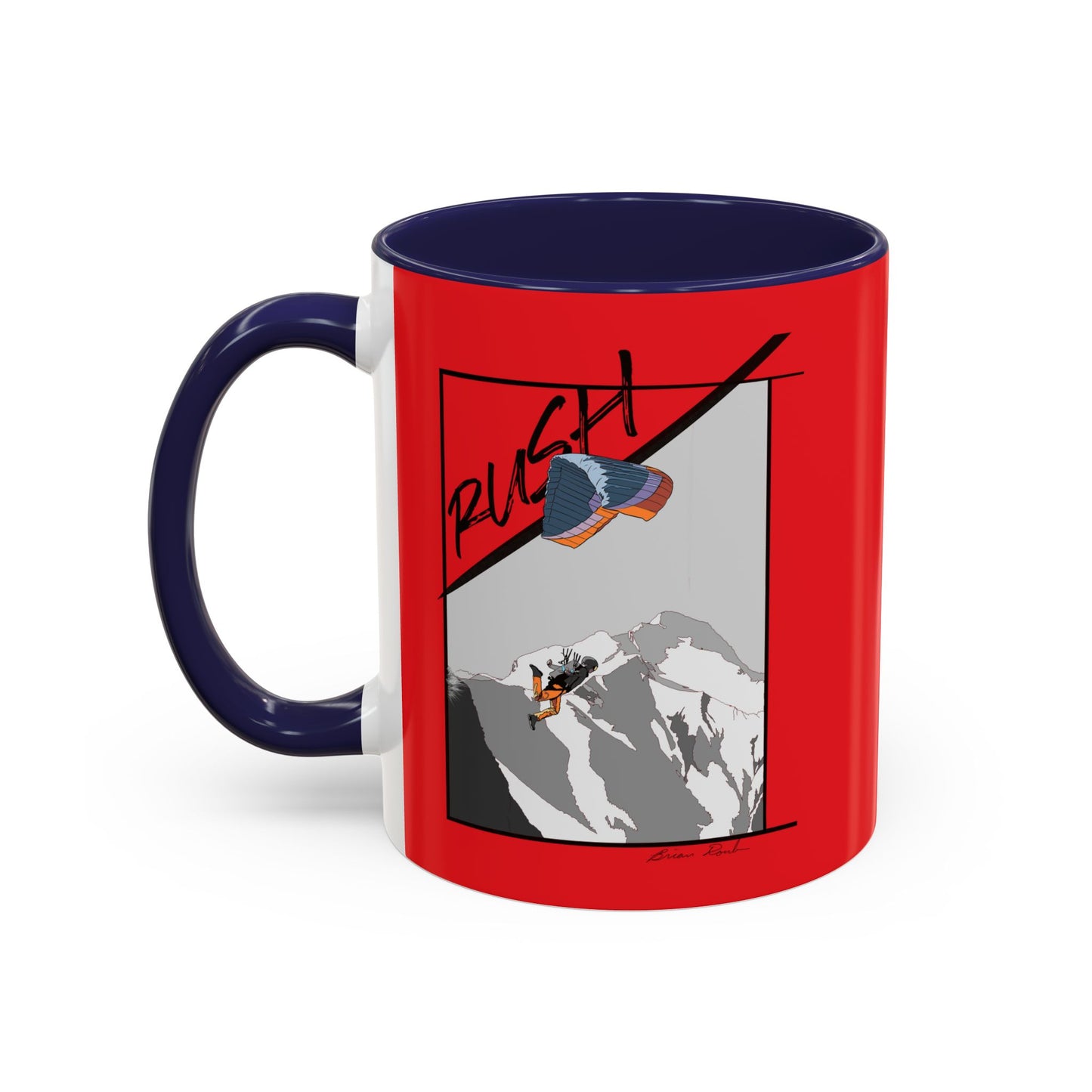 Red "Rush" Speed Flying - Accent Coffee Mug, 11oz