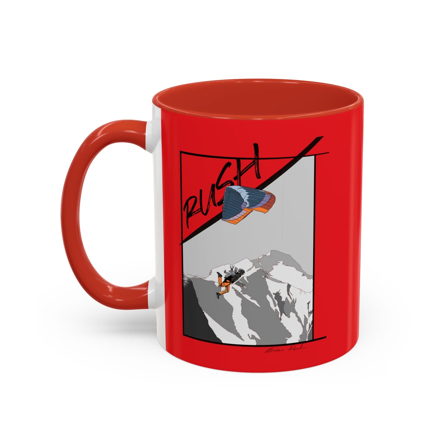 Red "Rush" Speed Flying - Accent Coffee Mug, 11oz