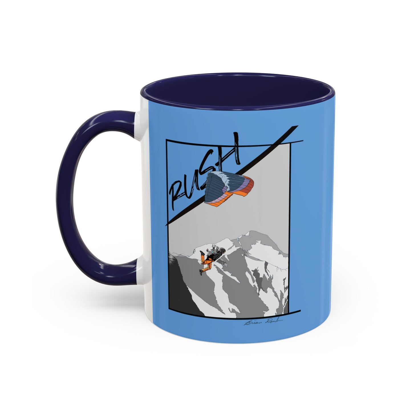 Lt Blue "Rush" Speed Flying - Accent Coffee Mug, 11oz