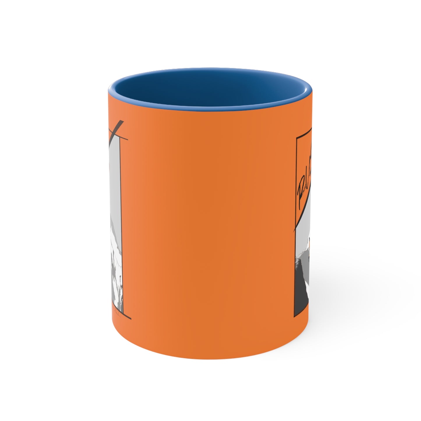 Orange "Rush" Speed Flying - Accent Coffee Mug, 11oz