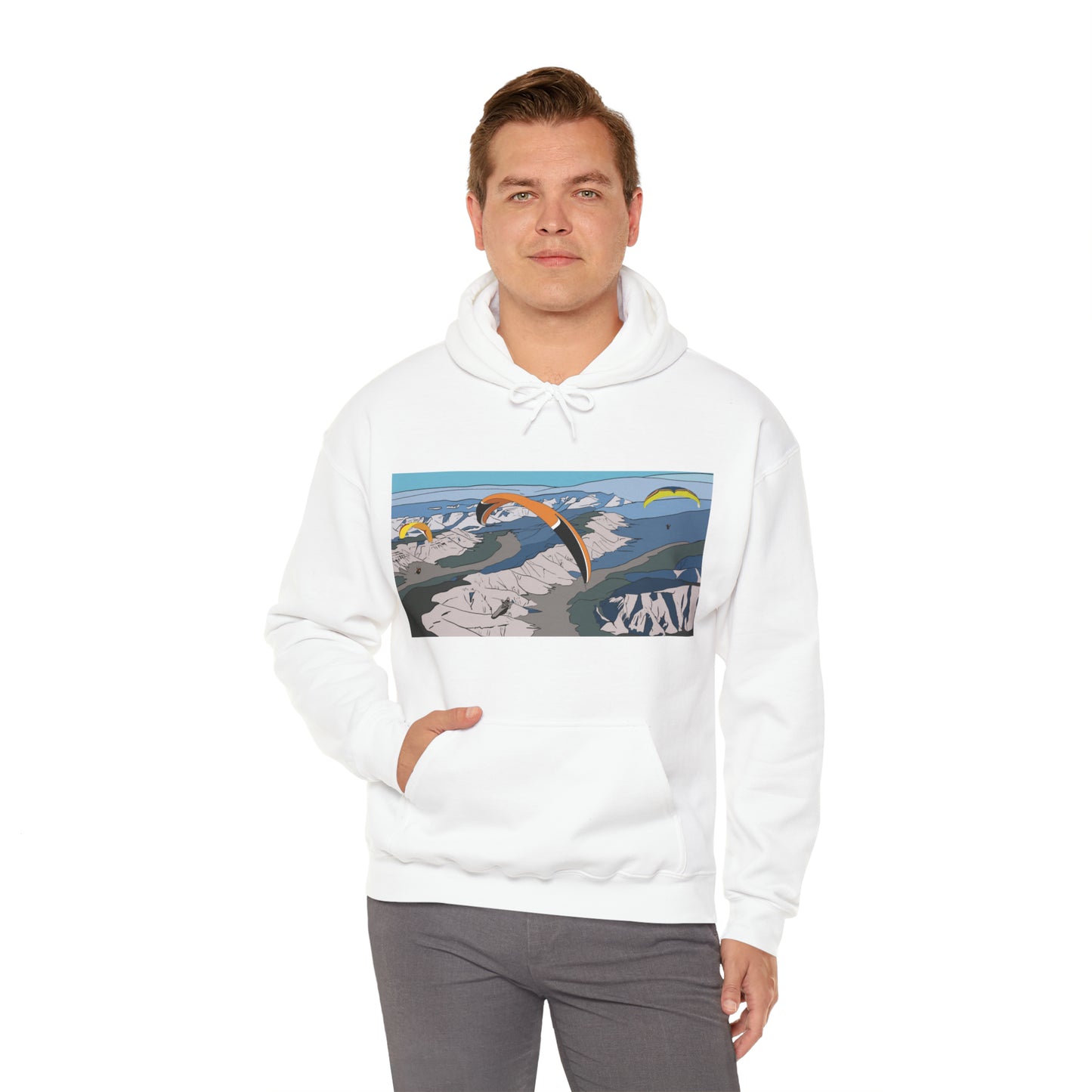 Paragliding Hooded Sweatshirt - Unisex Heavy Blend™