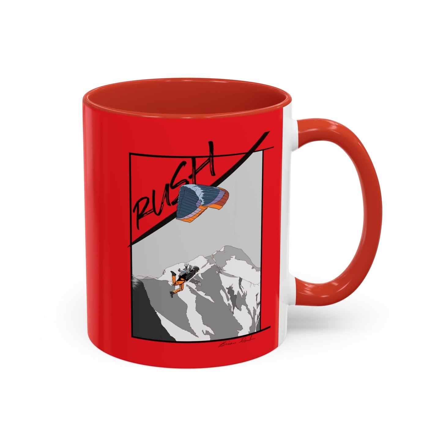 Red "Rush" Speed Flying - Accent Coffee Mug, 11oz