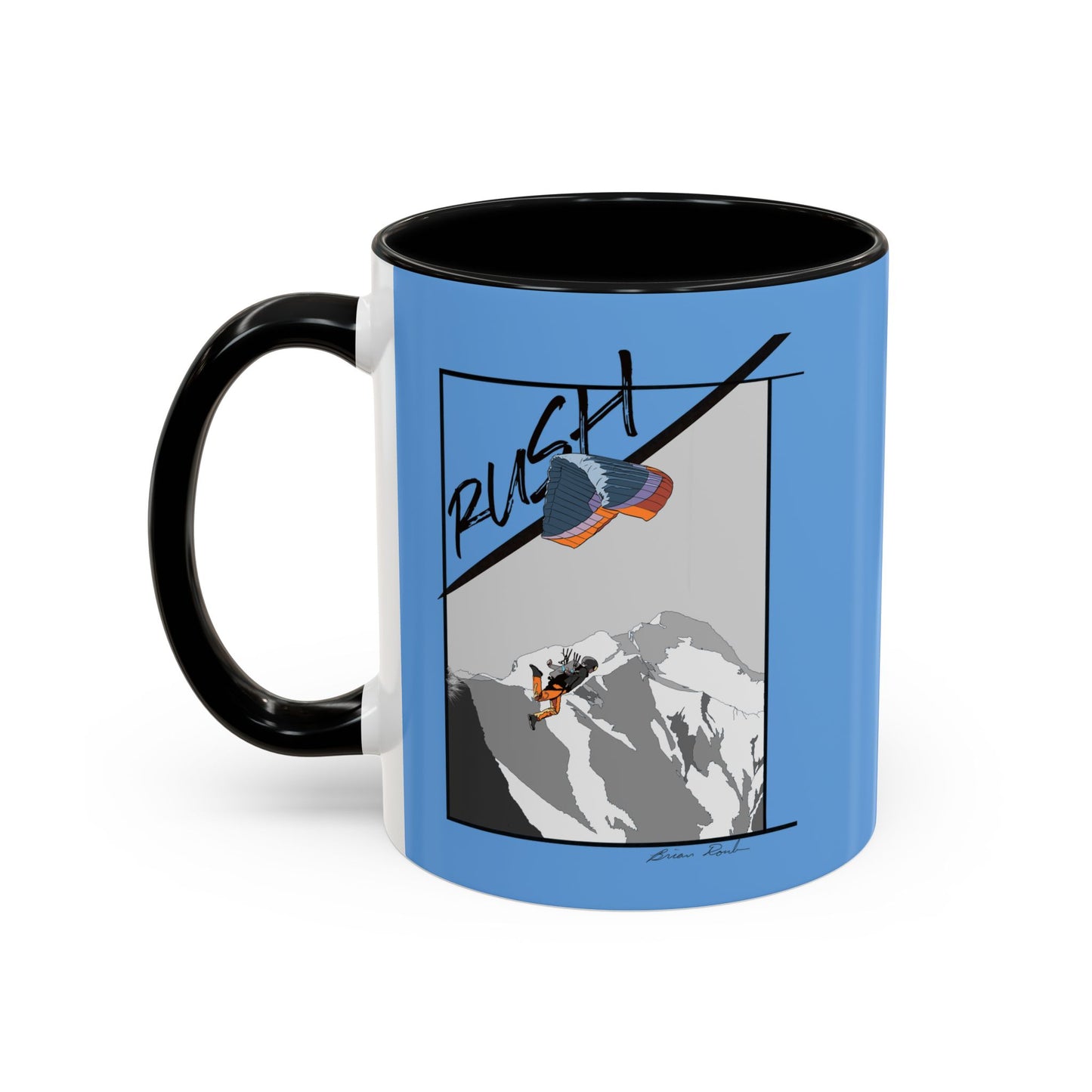 Lt Blue "Rush" Speed Flying - Accent Coffee Mug, 11oz