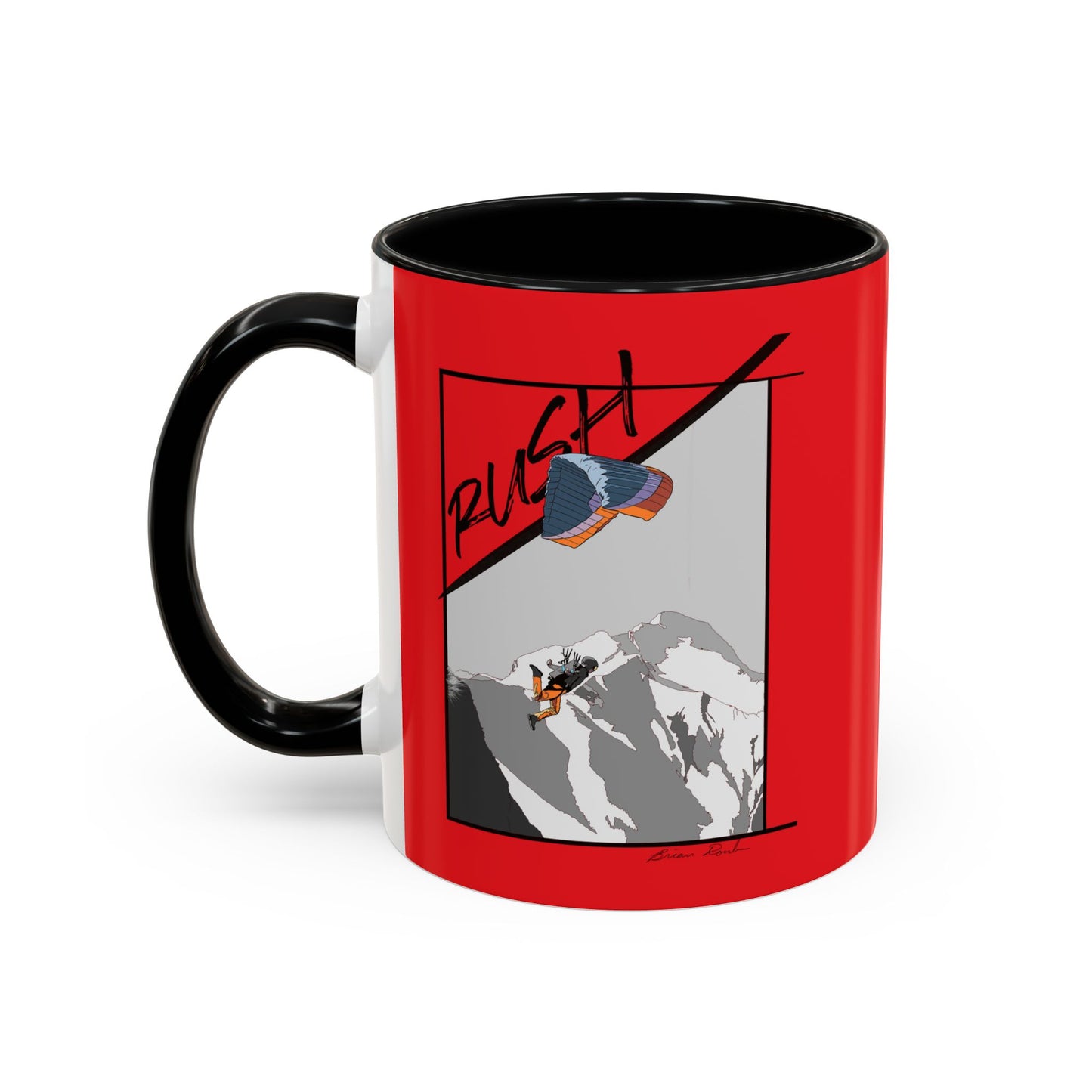Red "Rush" Speed Flying - Accent Coffee Mug, 11oz