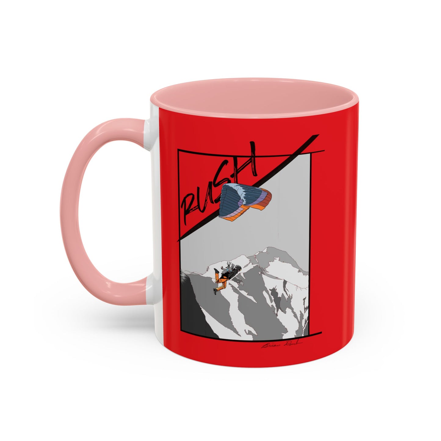 Red "Rush" Speed Flying - Accent Coffee Mug, 11oz
