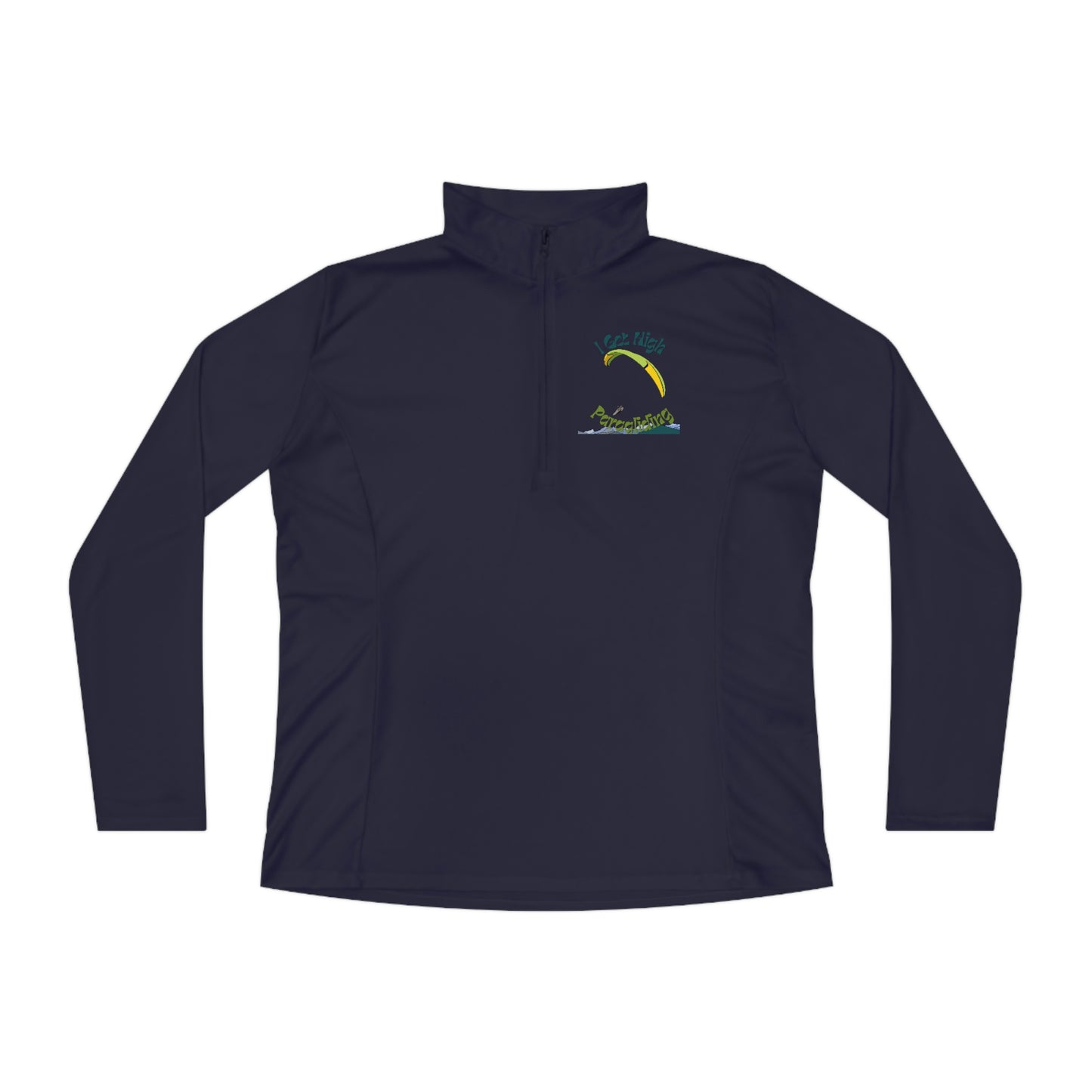 Get High Paragliding - Ladies Quarter-Zip Pullover