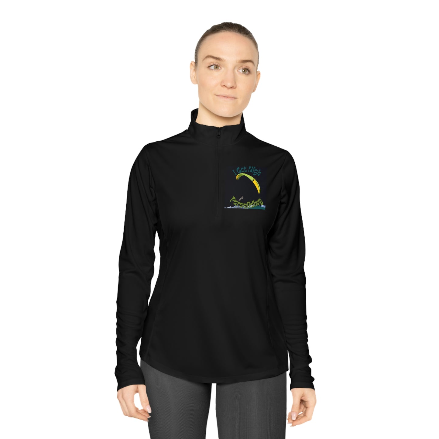 Get High Paragliding - Ladies Quarter-Zip Pullover