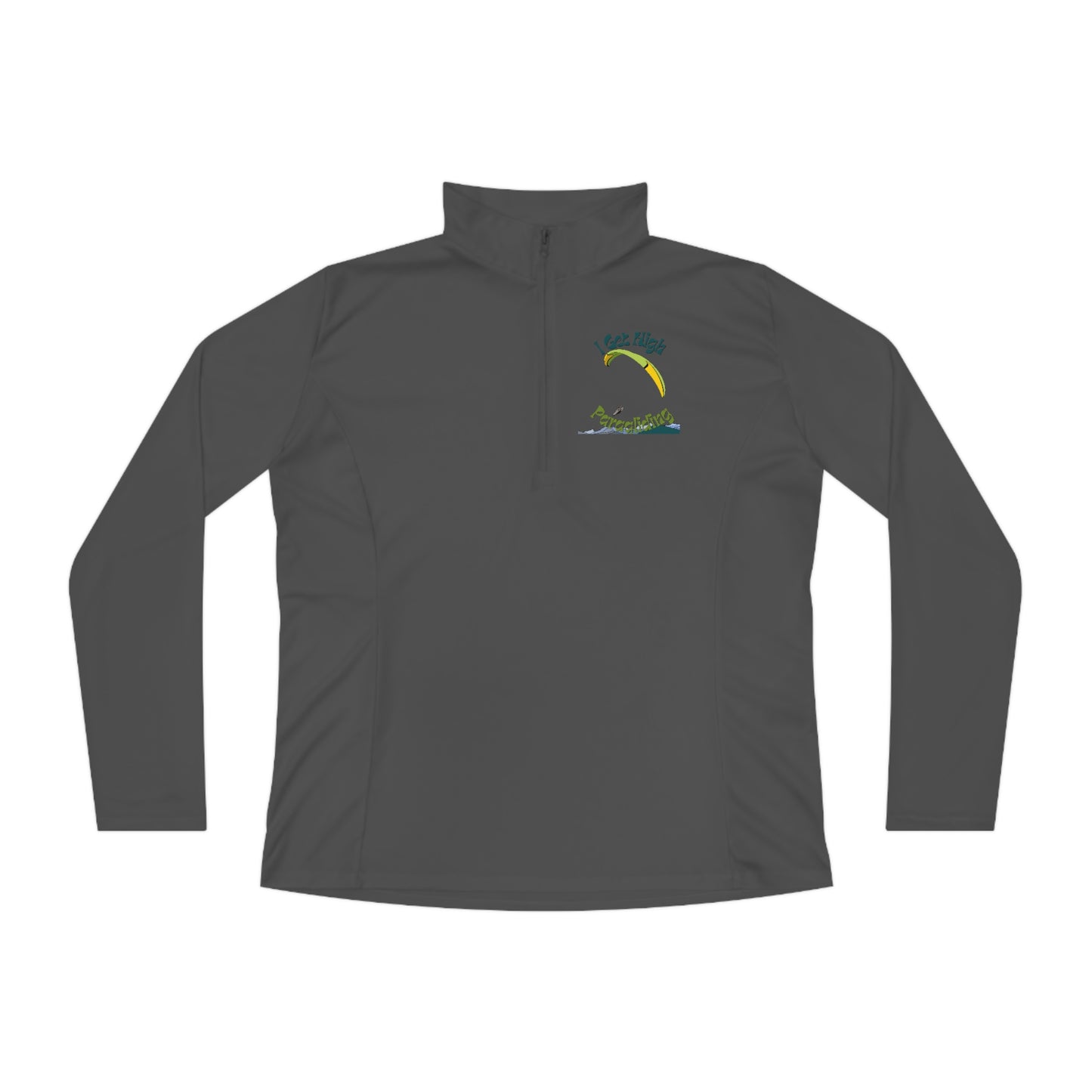 Get High Paragliding - Ladies Quarter-Zip Pullover