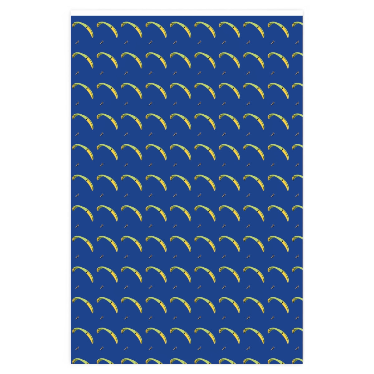 Paragliding Wrapping Paper yellow Glider on blue paper