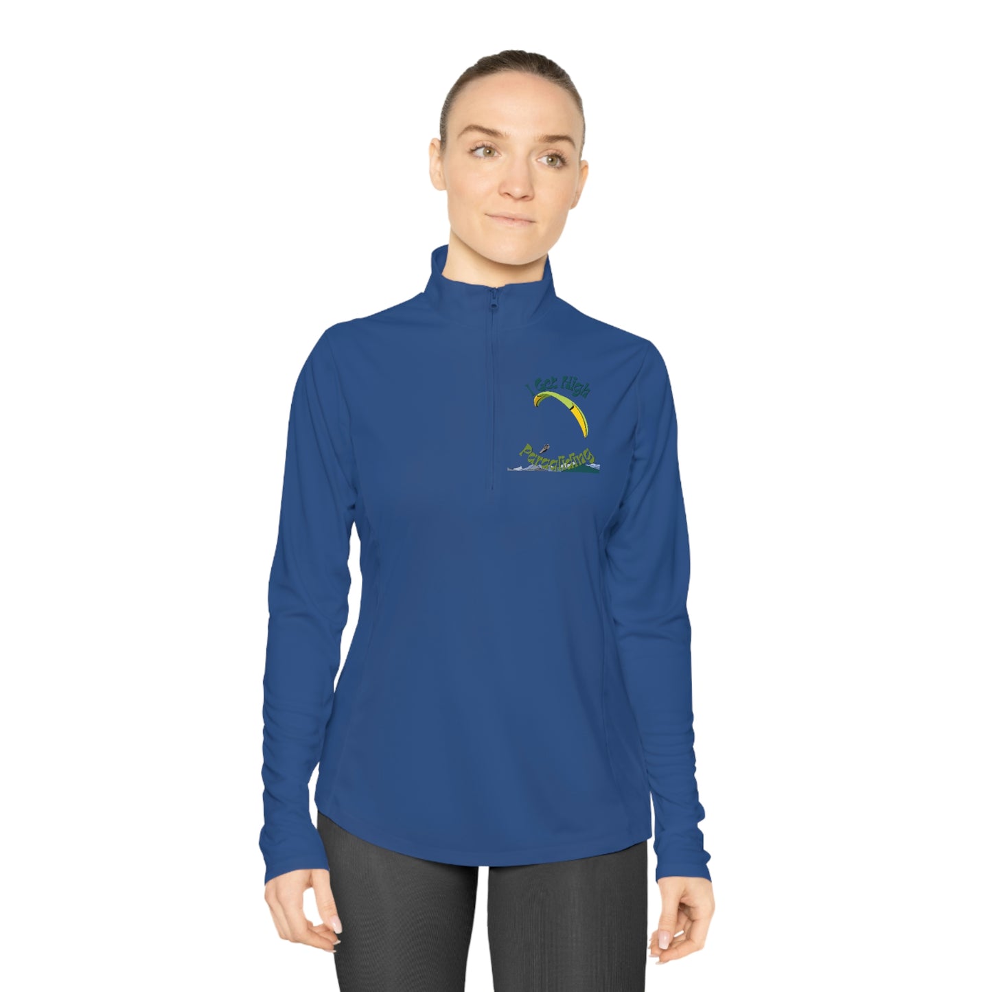 Get High Paragliding - Ladies Quarter-Zip Pullover