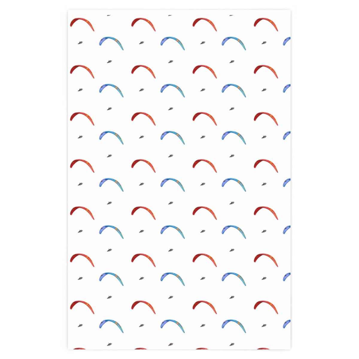 Paragliding Wrapping Paper - Red & Blue Gliders