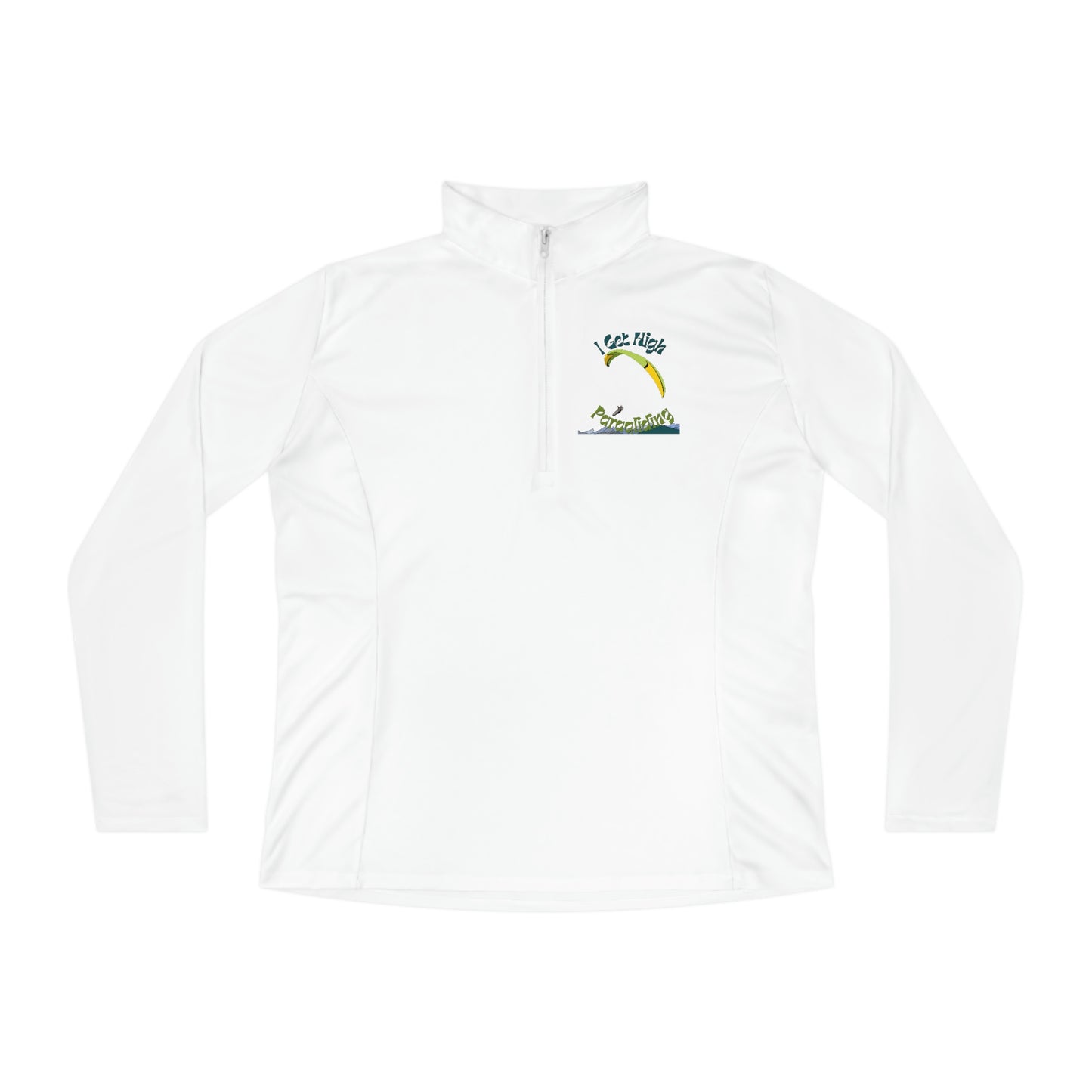 Get High Paragliding - Ladies Quarter-Zip Pullover