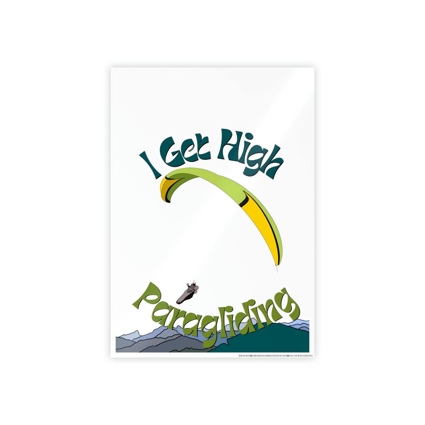 Get High Paragliding - Gloss Posters
