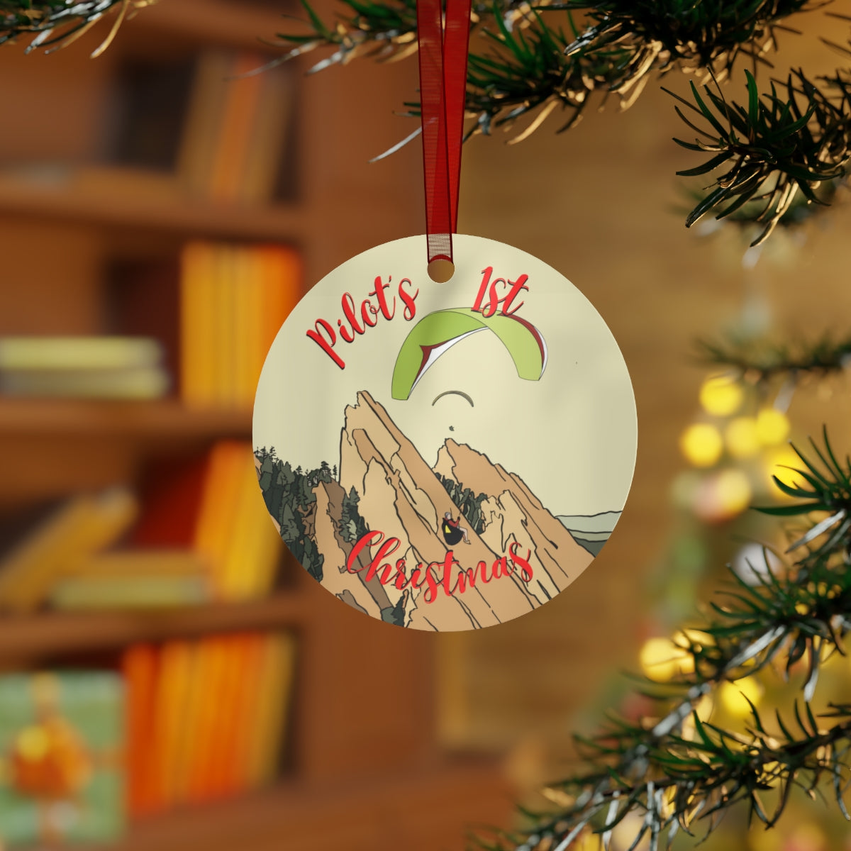 Pilot's 1st Christmas - Green Paraglider