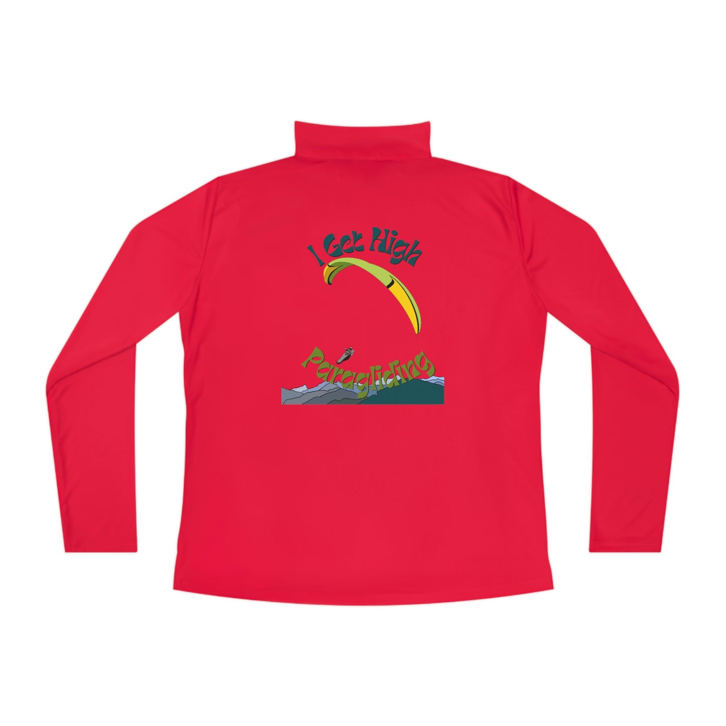 Get High Paragliding - Ladies Quarter-Zip Pullover