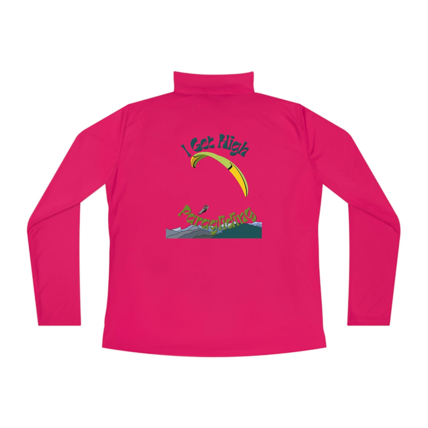 Get High Paragliding - Ladies Quarter-Zip Pullover