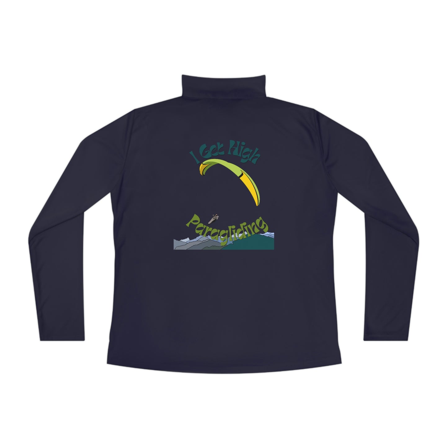 Get High Paragliding - Ladies Quarter-Zip Pullover