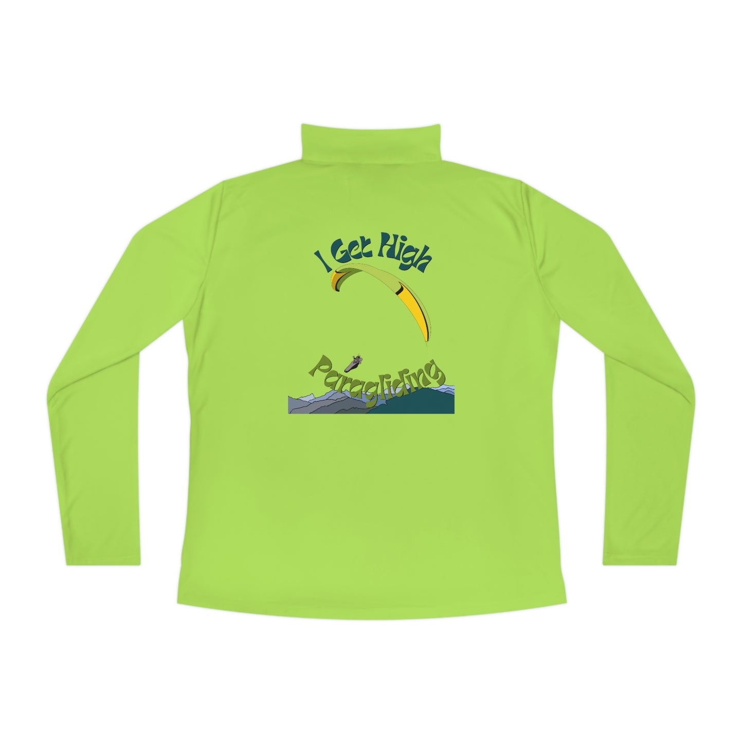 Get High Paragliding - Ladies Quarter-Zip Pullover