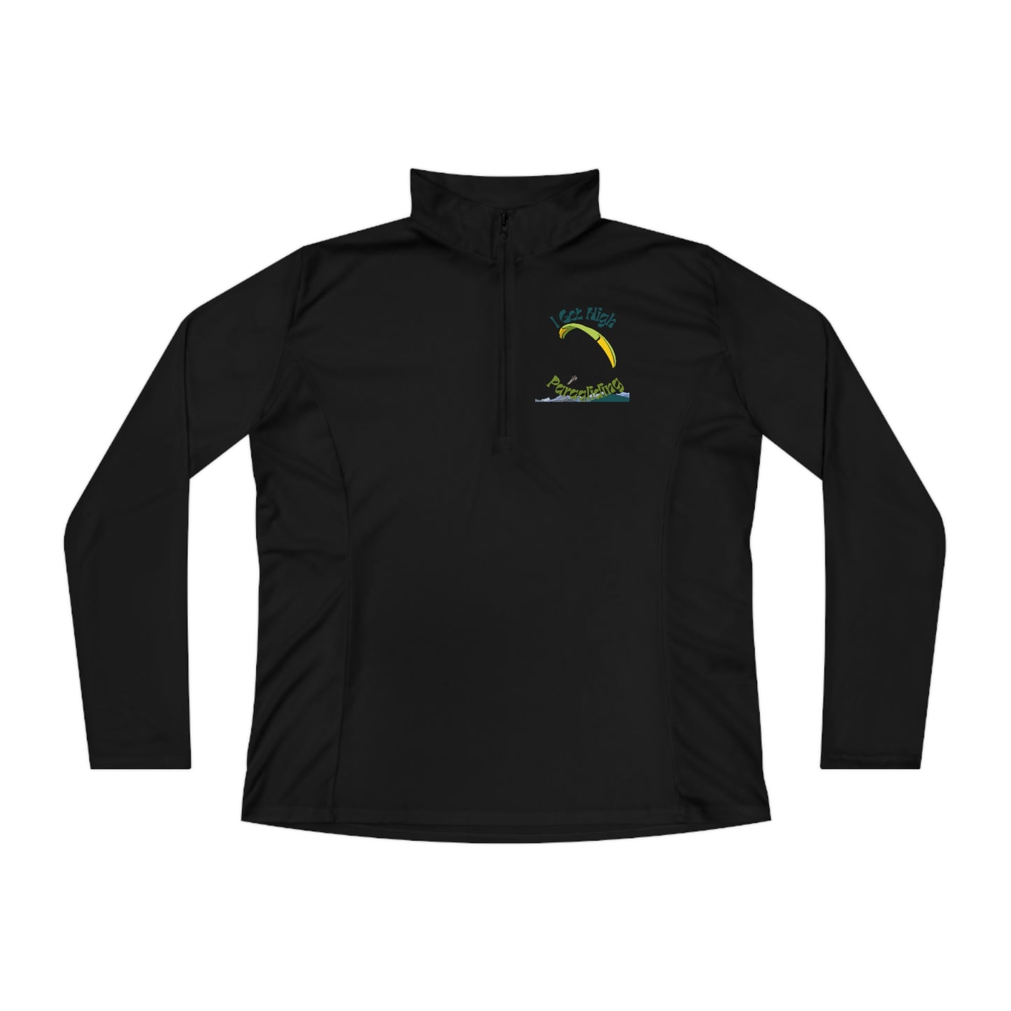 Get High Paragliding - Ladies Quarter-Zip Pullover