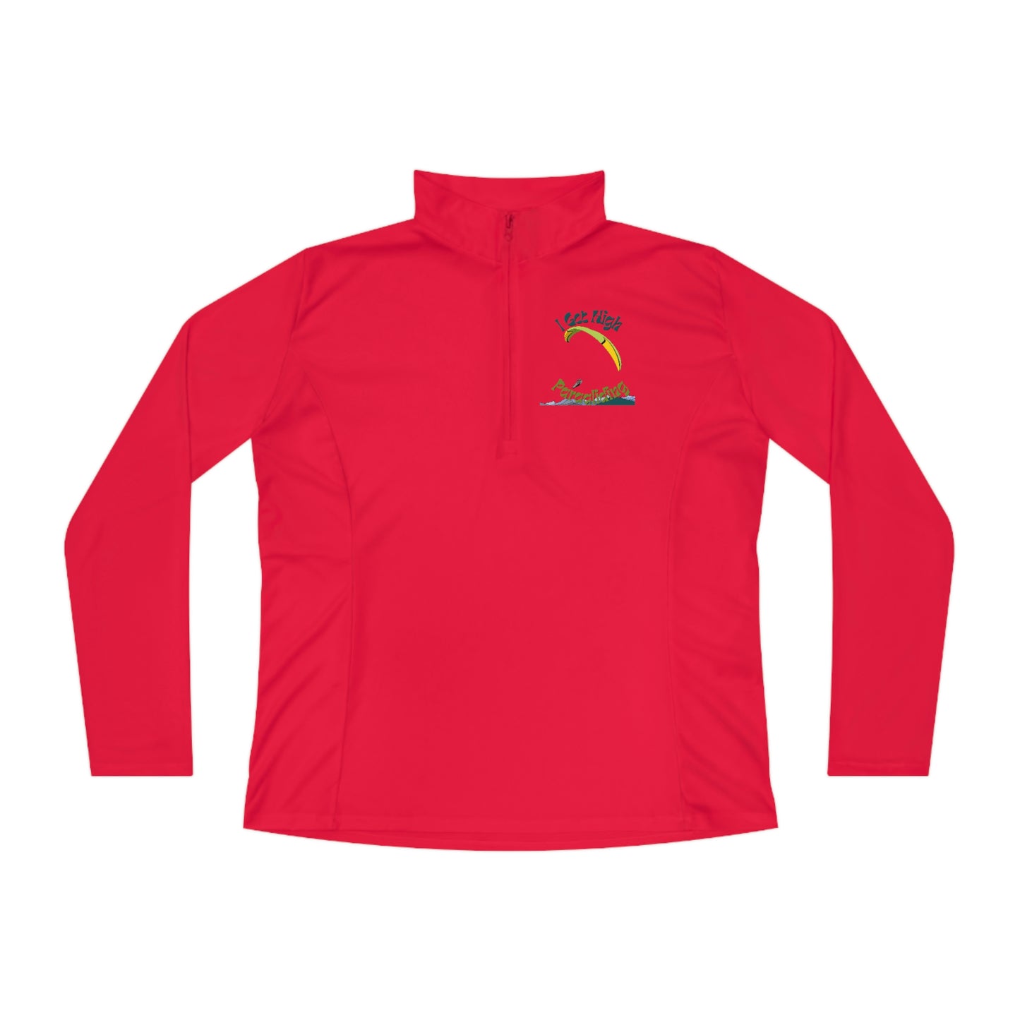 Get High Paragliding - Ladies Quarter-Zip Pullover