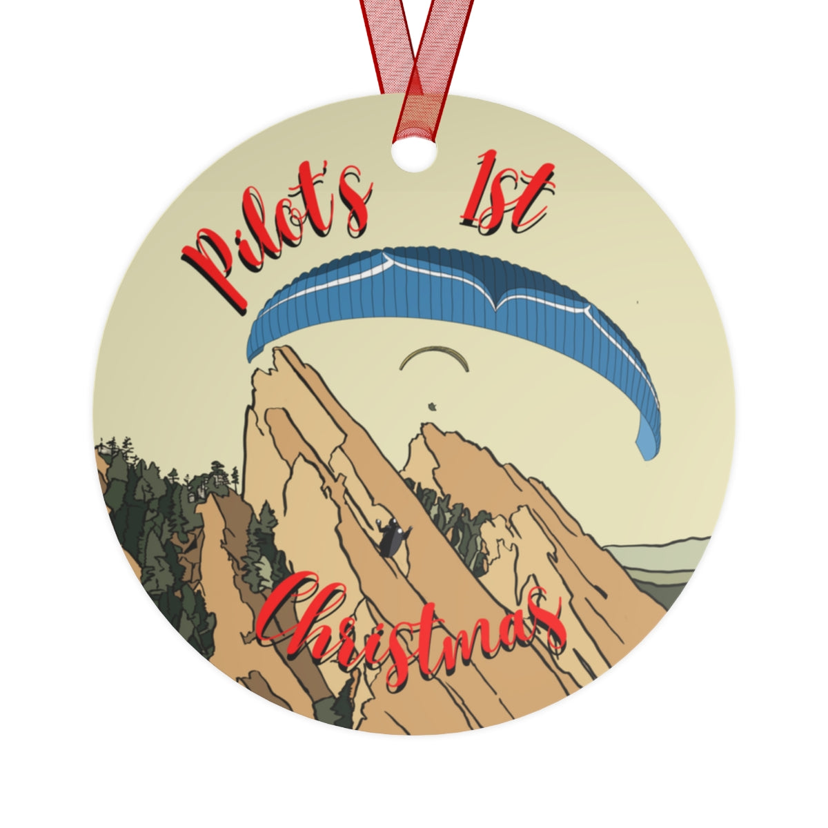 Pilot's 1st Christmas - Blue Paraglider
