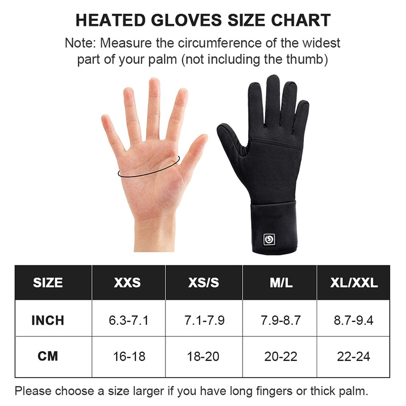 Day Wolf Heated Gloves Mitten's Women's Winter Ski Motorcycle Gloves For Men Outdoor Cycle Hunting Rechargeable Thermal