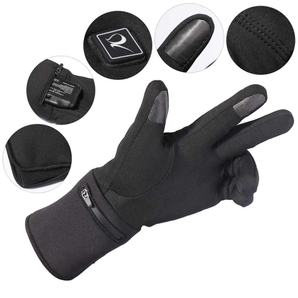 Day Wolf Heated Gloves Mitten's Women's Winter Ski Motorcycle Gloves For Men Outdoor Cycle Hunting Rechargeable Thermal