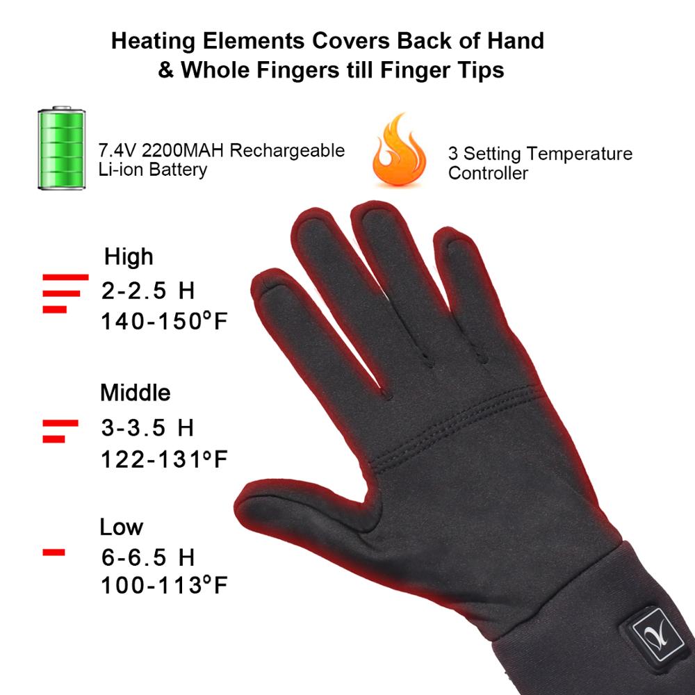 Day Wolf Heated Gloves Mitten's Women's Winter Ski Motorcycle Gloves For Men Outdoor Cycle Hunting Rechargeable Thermal