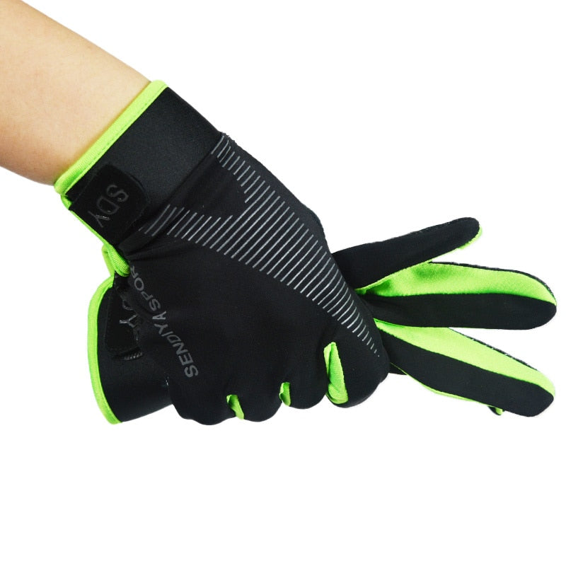 Quick Dry Bicycle Gloves Full Finger Touchscreen MTB Bike Gloves Breathable Autumn Anti-slip Gloves for Running Cycling