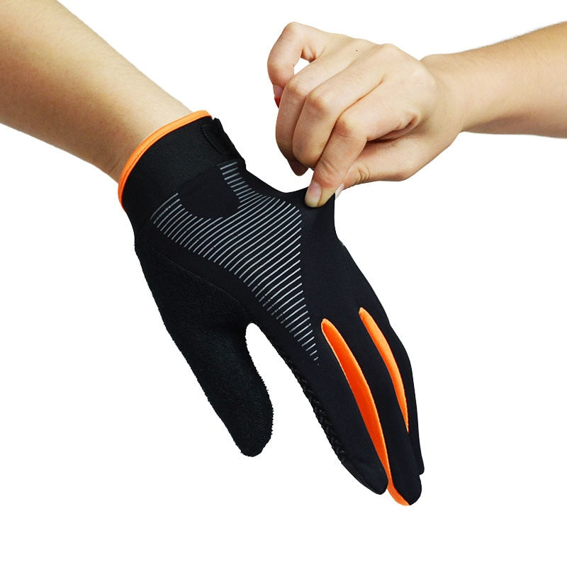 Quick Dry Bicycle Gloves Full Finger Touchscreen MTB Bike Gloves Breathable Autumn Anti-slip Gloves for Running Cycling