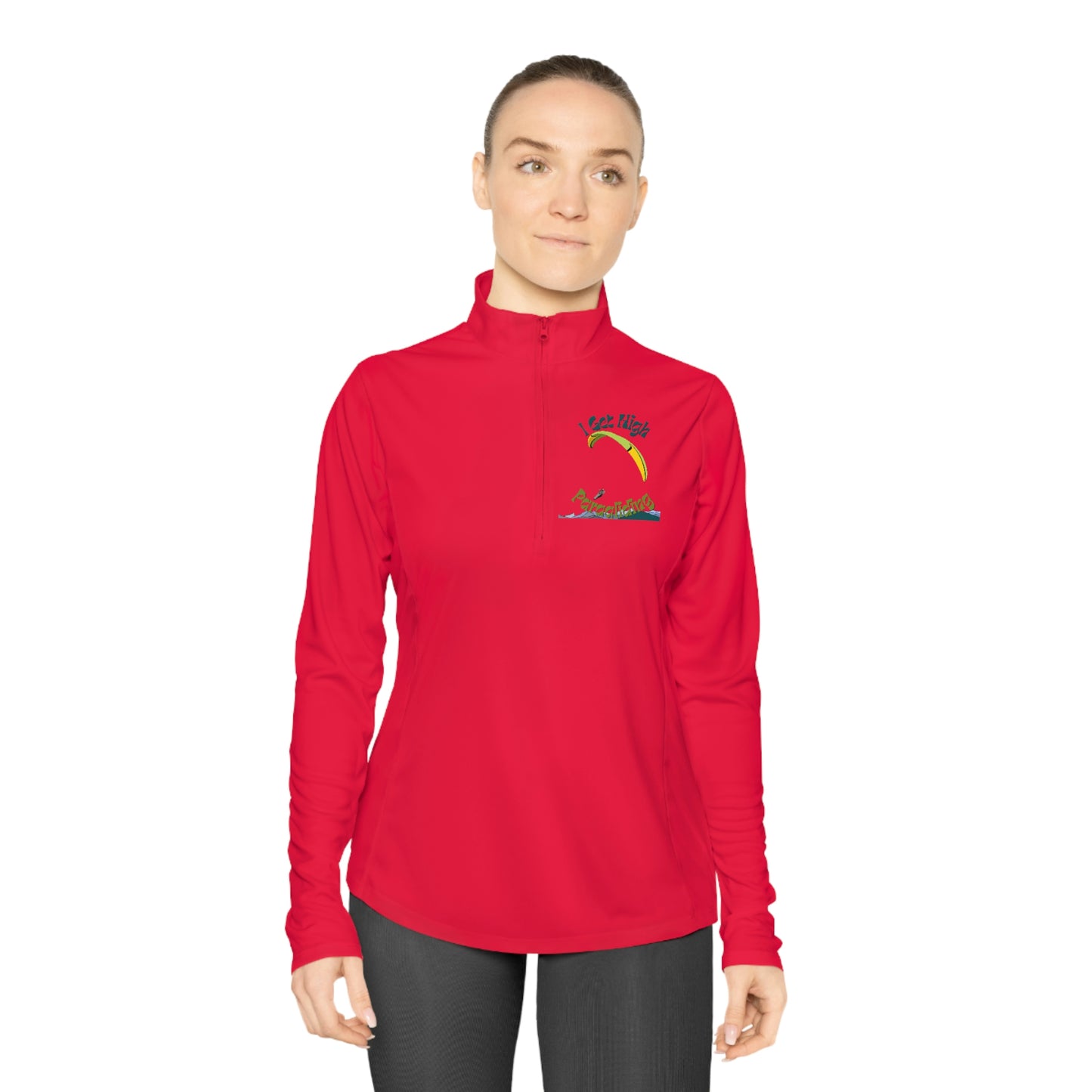 Get High Paragliding - Ladies Quarter-Zip Pullover