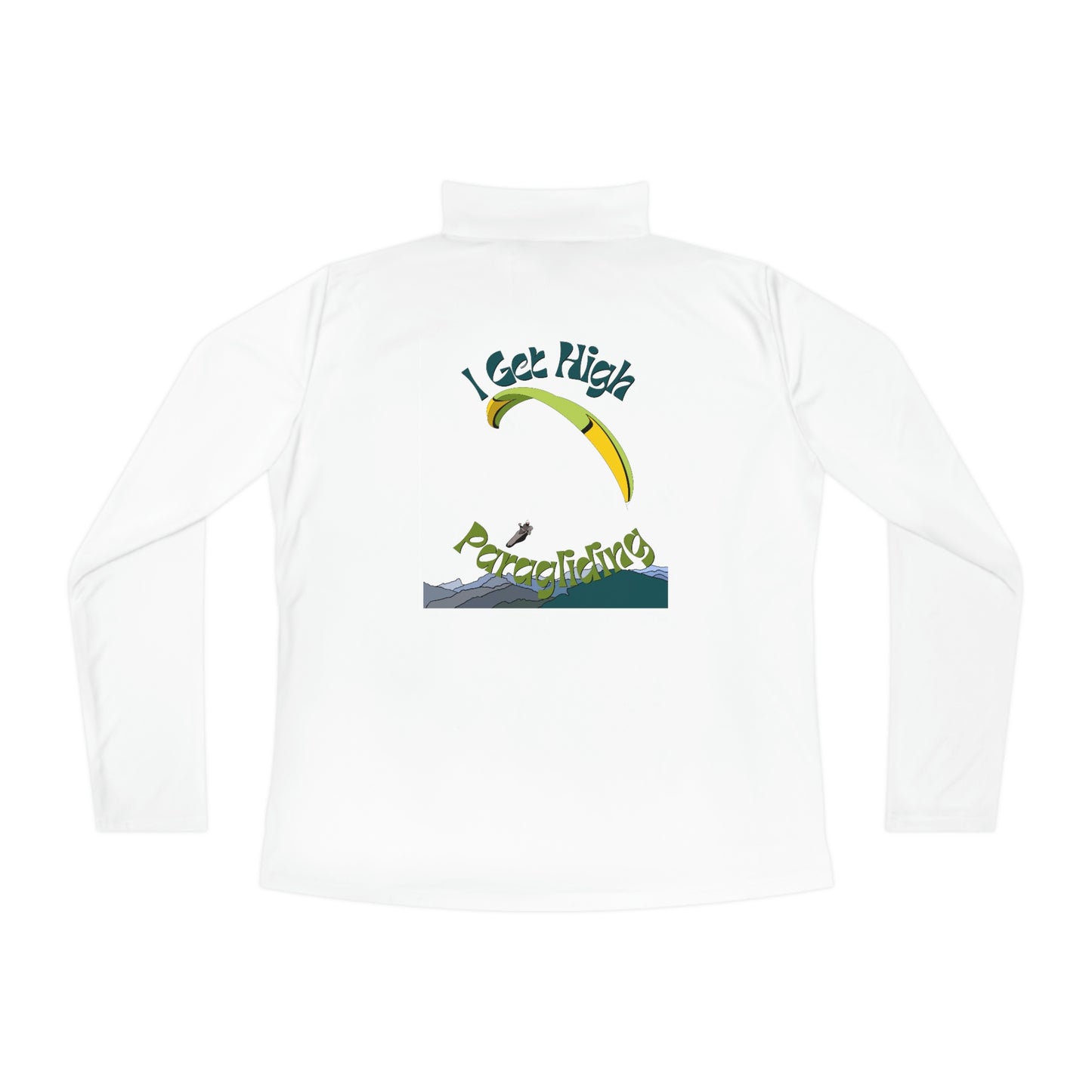 Get High Paragliding - Ladies Quarter-Zip Pullover