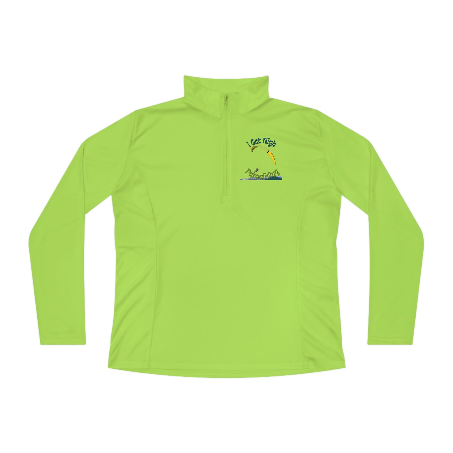 Get High Paragliding - Ladies Quarter-Zip Pullover