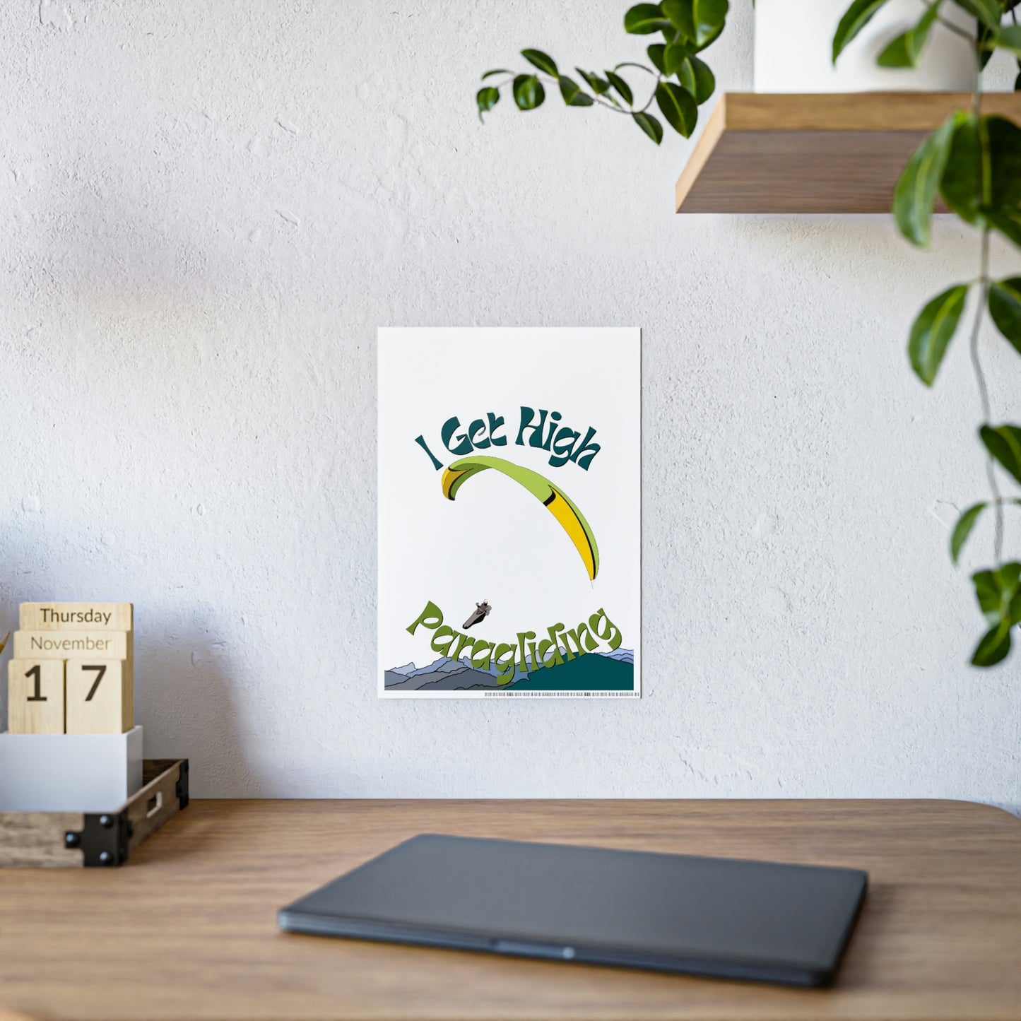 Get High Paragliding - Gloss Posters
