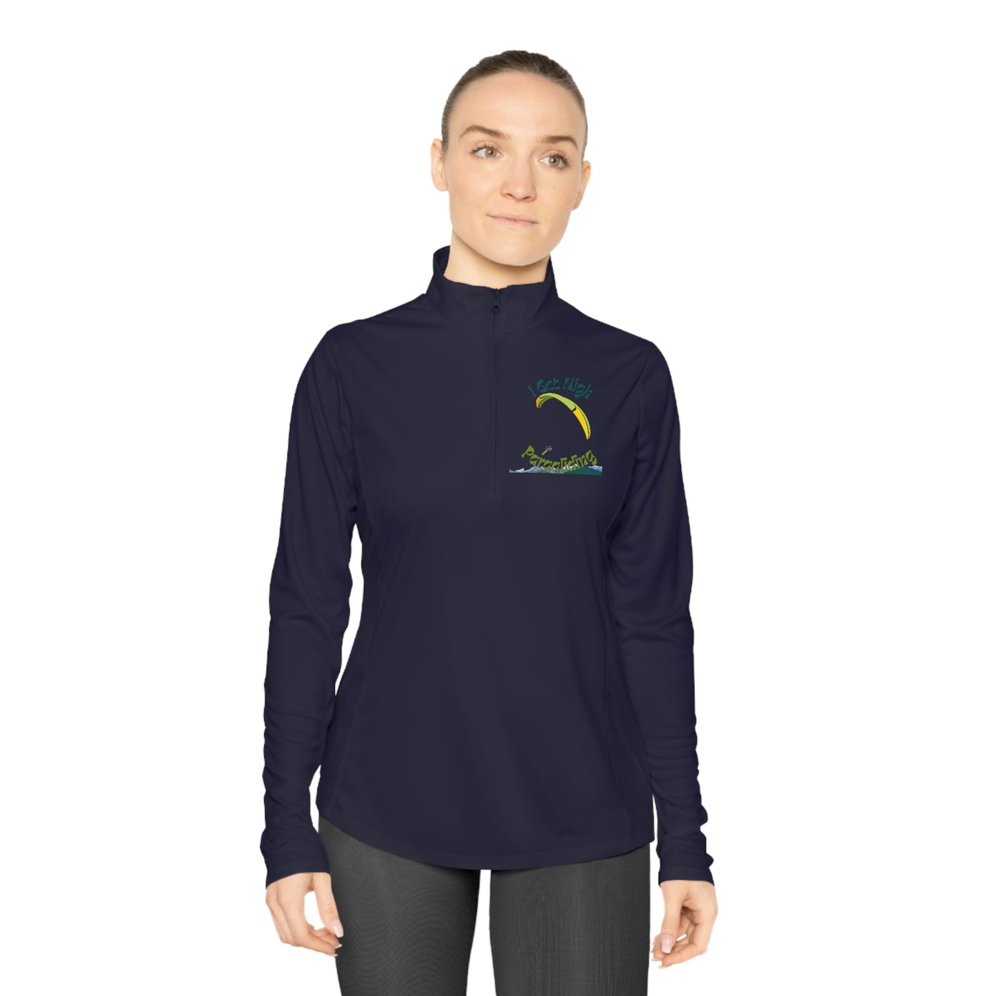 Get High Paragliding - Ladies Quarter-Zip Pullover