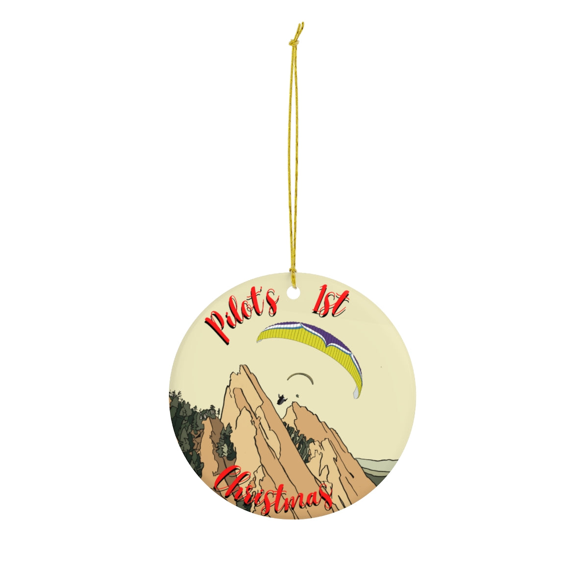 Pilot's 1st Christmas Ceramic Ornaments