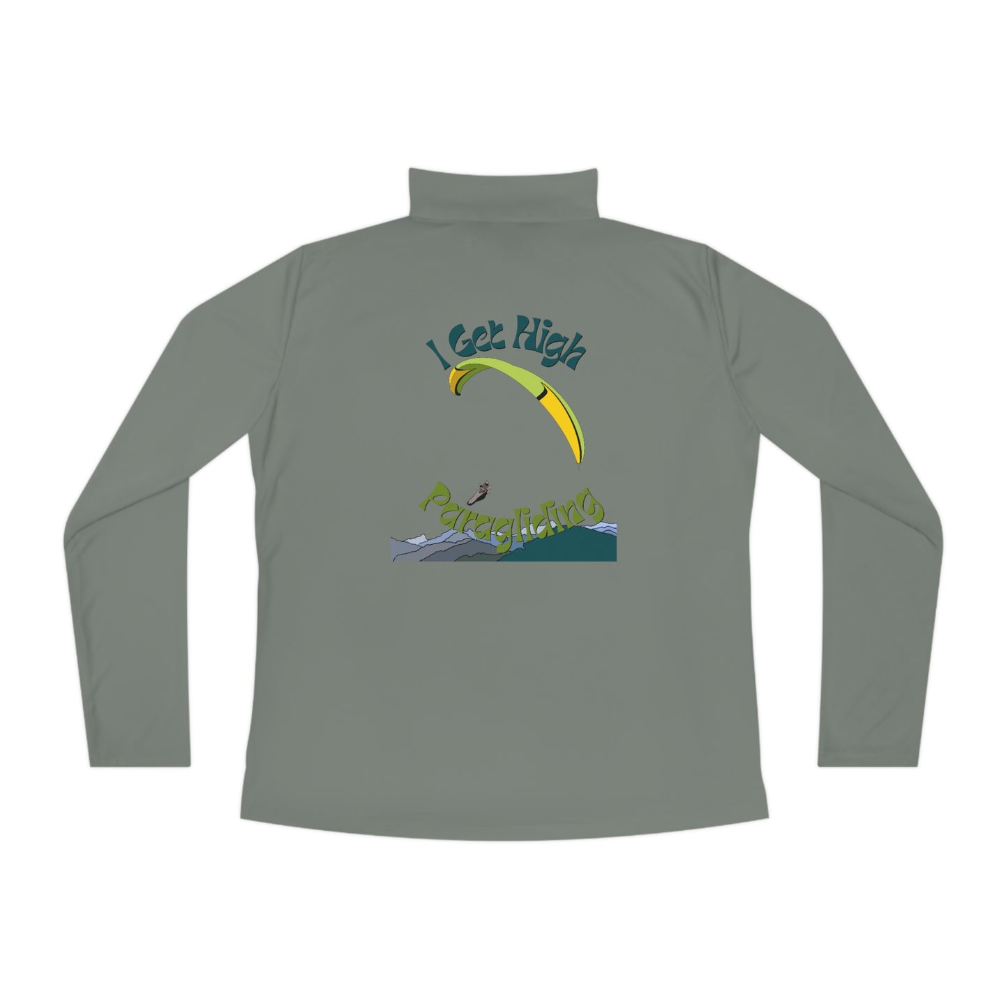 Get High Paragliding - Ladies Quarter-Zip Pullover