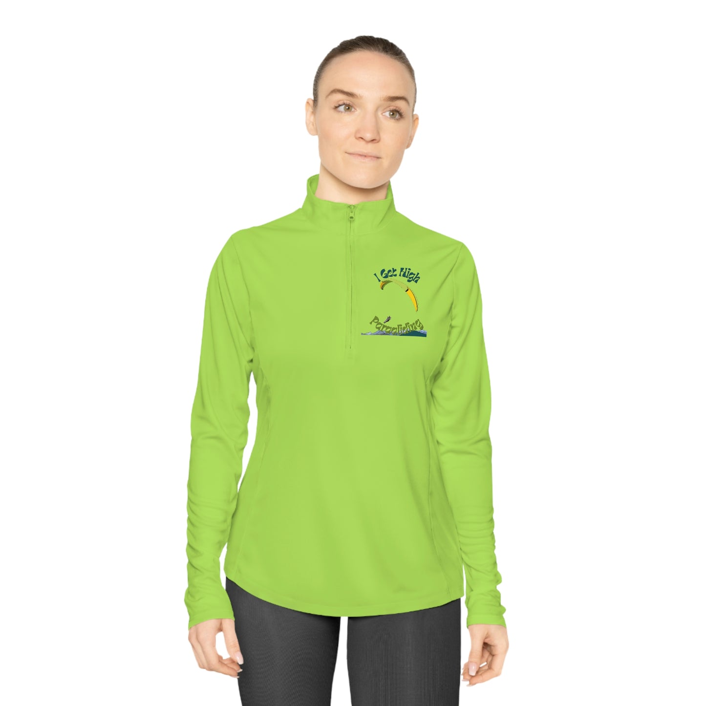Get High Paragliding - Ladies Quarter-Zip Pullover