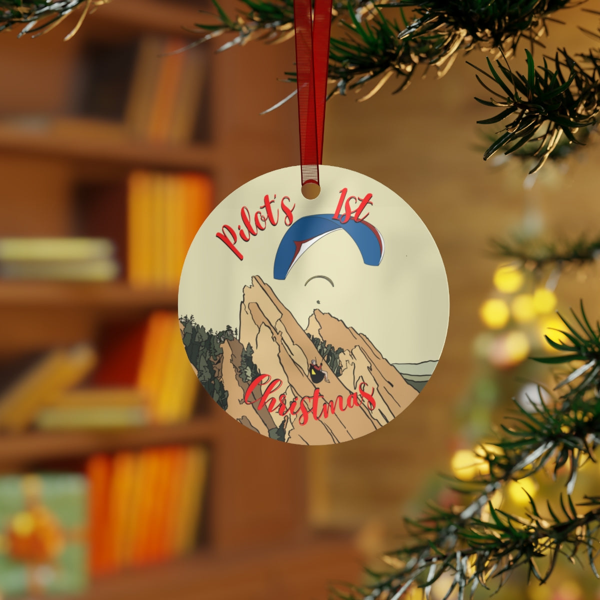 Pilot's 1st Christmas - Blue Paraglider