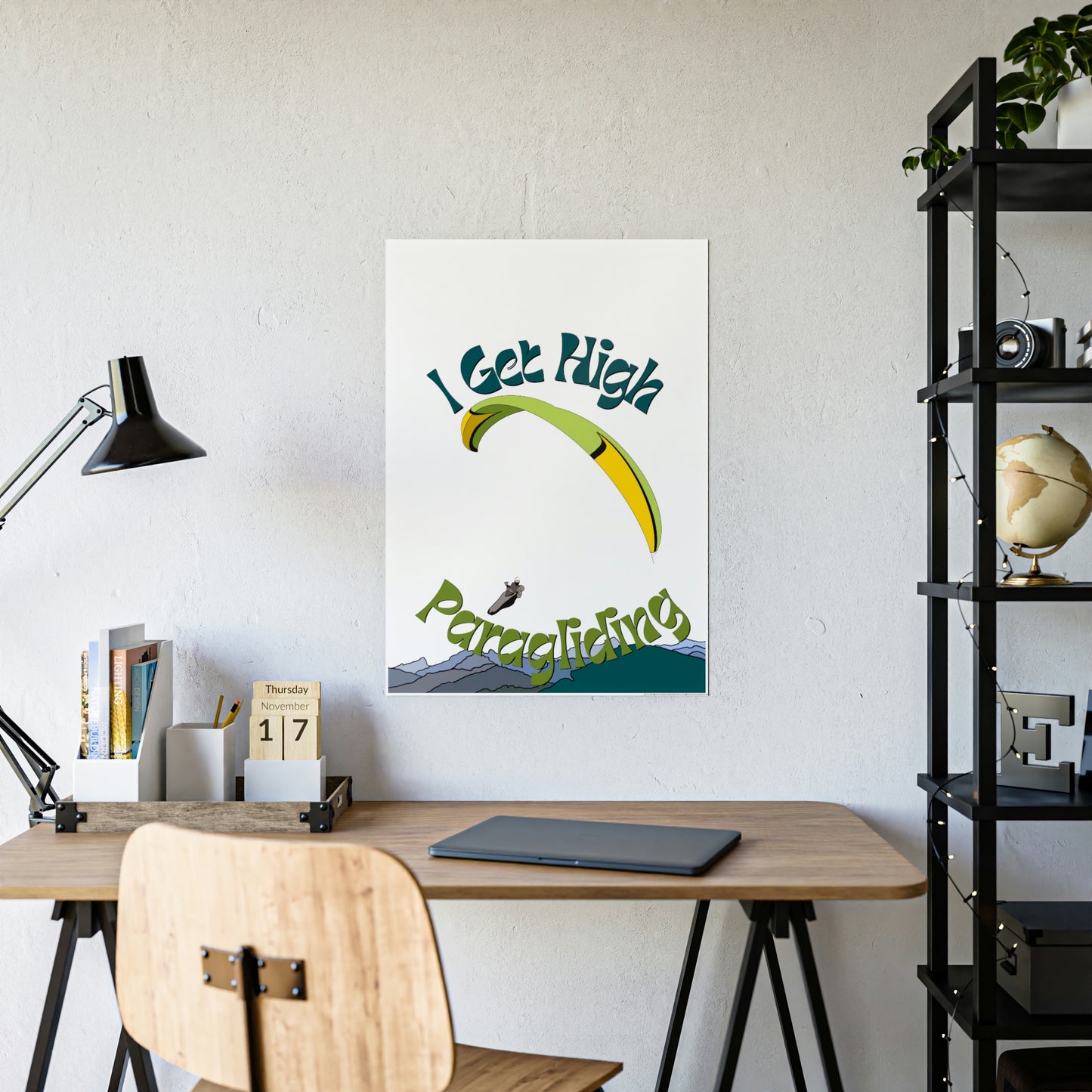 Get High Paragliding - Gloss Posters