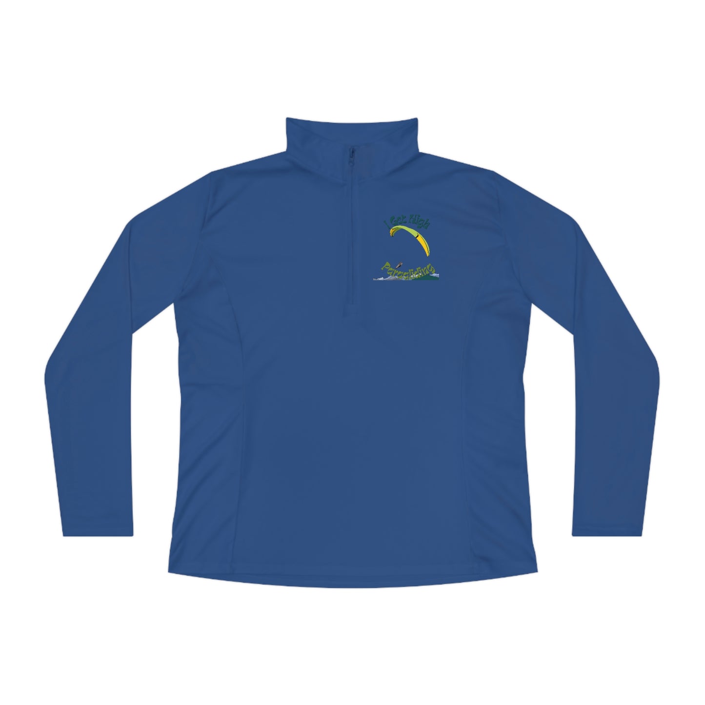 Get High Paragliding - Ladies Quarter-Zip Pullover