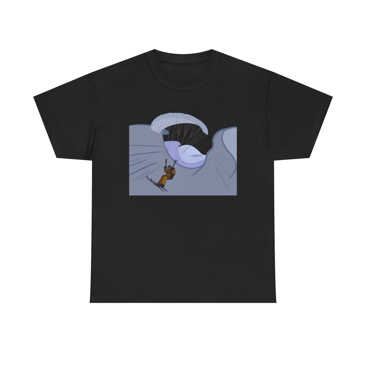 Speed Flying Pilot Unisex Tee - Glacial Ice Valley Paragliding Design