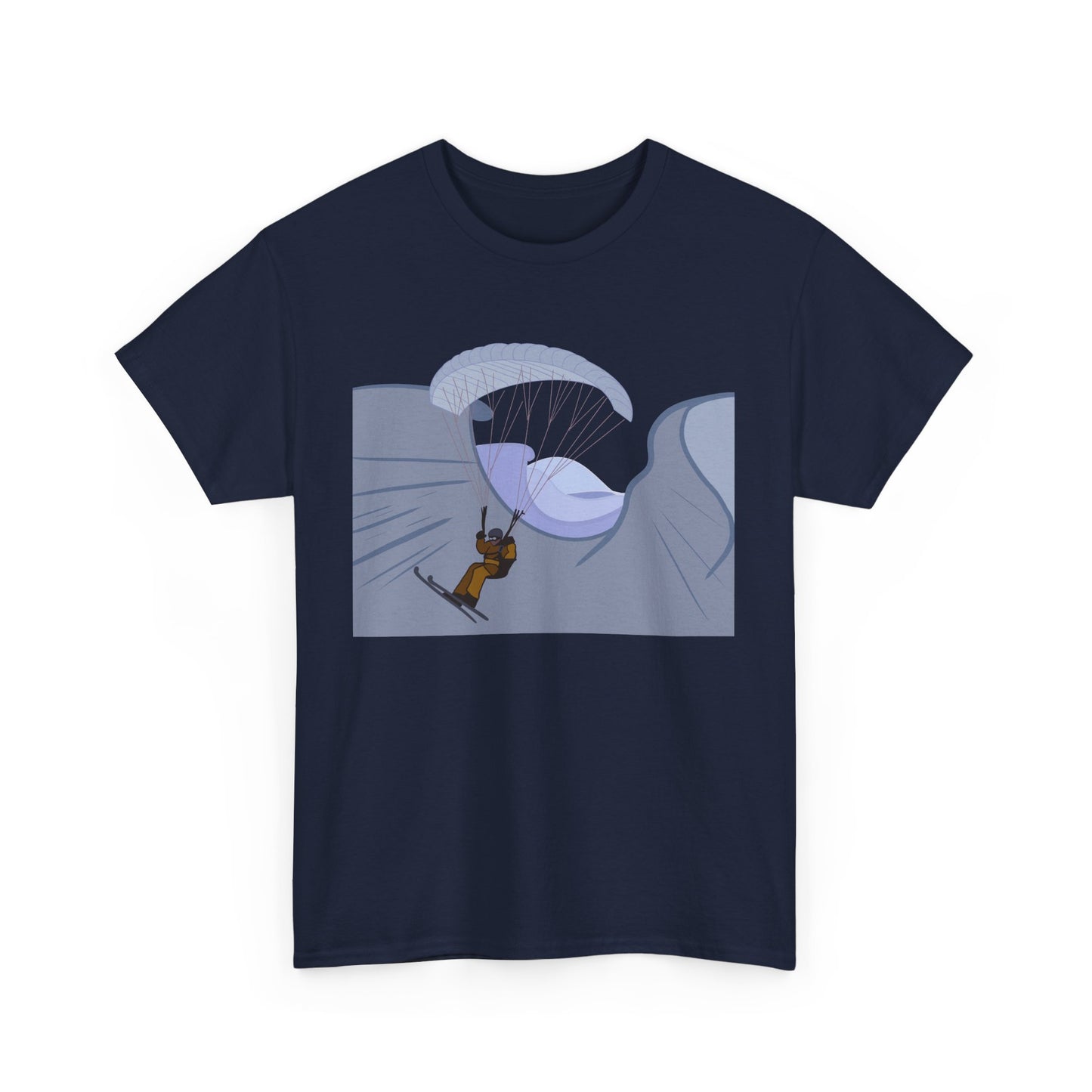 Speed Flying Pilot Unisex Tee - Glacial Ice Valley Paragliding Design