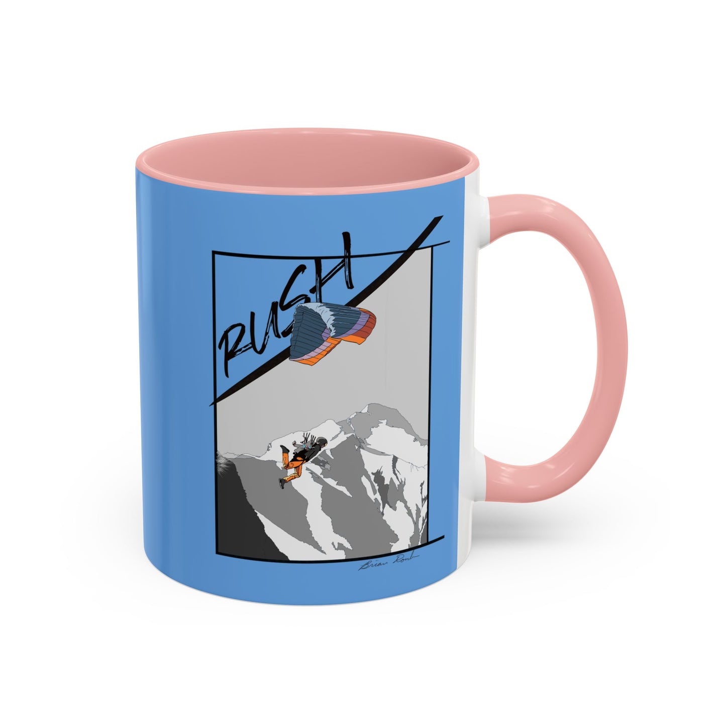 Lt Blue "Rush" Speed Flying - Accent Coffee Mug, 11oz
